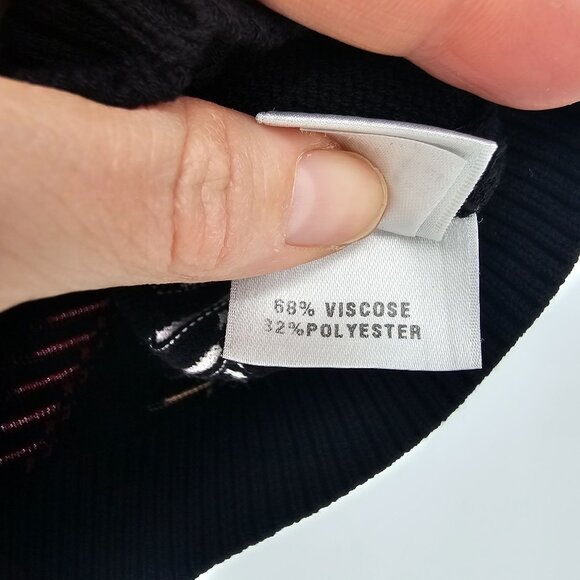 St. John Golf Chevron Intarsia Knit Vest L Black Red Tan Preppy Luxury Artsy - Picture 5 of 10